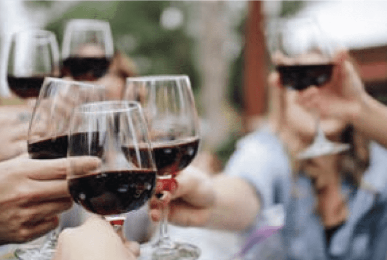 people having a toast with wine glasses