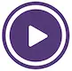 purple play button icon